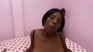 Prego black slut fucked on cam and made to endure cum on face